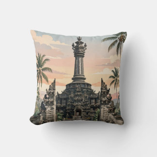 Denpasar Bali Cultural Heart Decorative Pillow