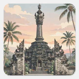 Denpasar Bali Stiker Square Sticker