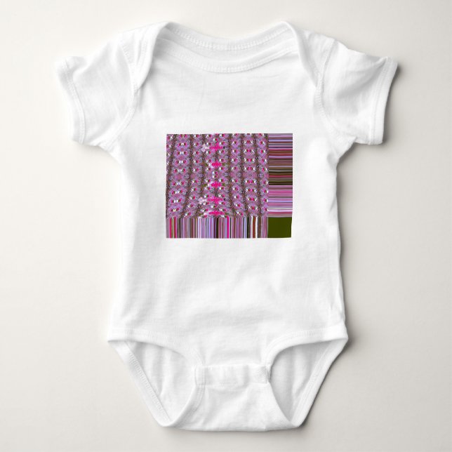 Dense and Intricate Abstract Pattern Art Print Baby Bodysuit (Front)
