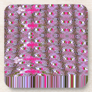 Dense and Intricate Abstract Pattern Art Print Coaster