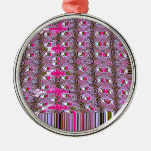 Dense and Intricate Abstract Pattern Art Print Metal Tree Decoration
