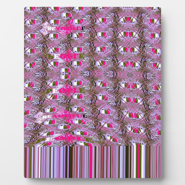 Dense and Intricate Abstract Pattern Art Print Plaque (Front)