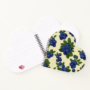 Dense Blueberry Seamless Pattern Notebook