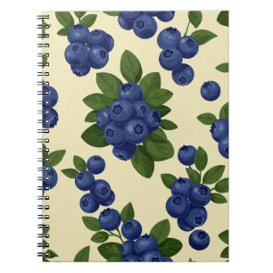 Dense Blueberry Seamless Pattern Notebook