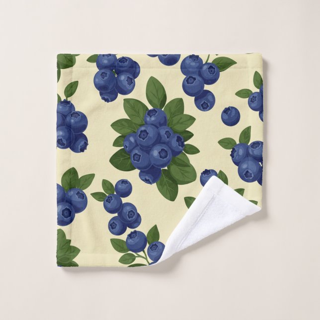 Dense Blueberry Seamless Pattern  Wash Cloth (Wash Cloth)