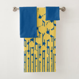 Density in Blue and Yellow - Towel Set