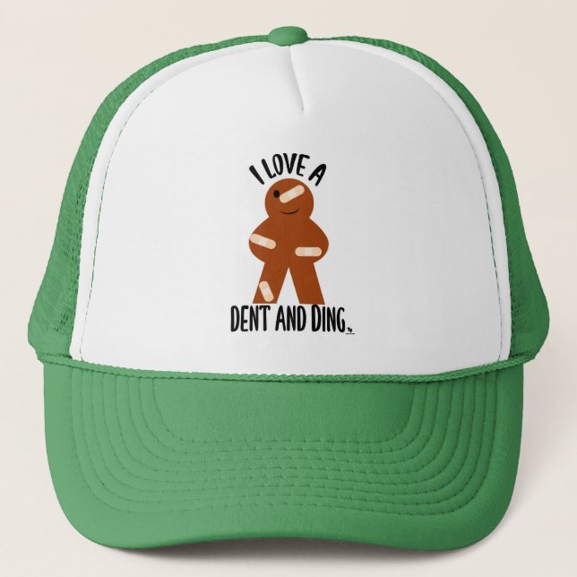 Dent and Ding Sale Funny Board Game Classic Fun Trucker Hat (Front)
