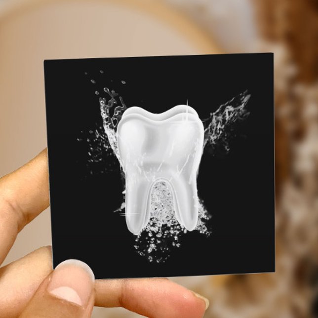 Dental 3D Tooth Professional Dentist Square Business Card (Creator Uploaded)