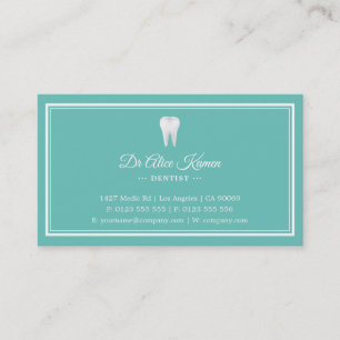 Dental Appointment Card   Light Teal Dentist