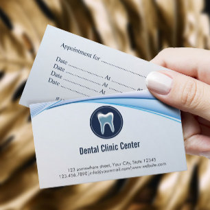 Dental Appointment Modern Blue Dentist Card