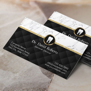 Dental Appointment Modern Marble Luxury Dentist Card