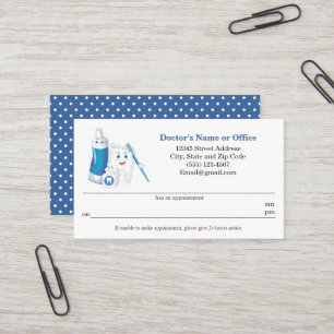 Dental Appointment Reminder Business Card