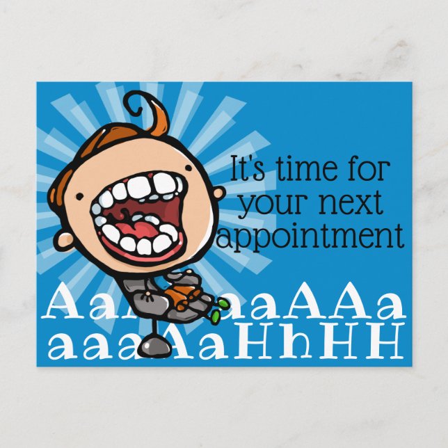Dental Appointment Reminder Customisable Promo Postcard (Front)