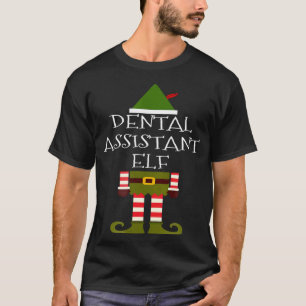 Dental Assistant Elf for Christmas Dentist Offices T-Shirt