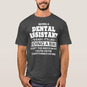 Dental Assistant Riding A Bike T-Shirt