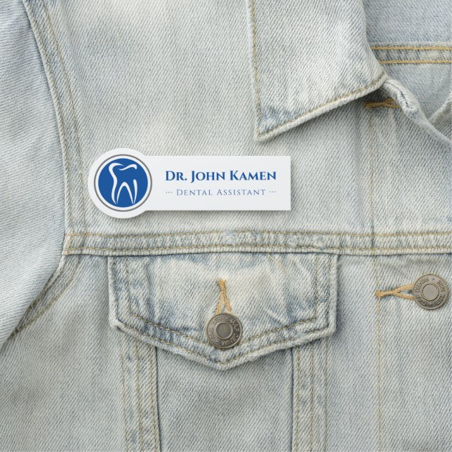 Dental Assistant | Teeth Logo Name Tag (In Situ)