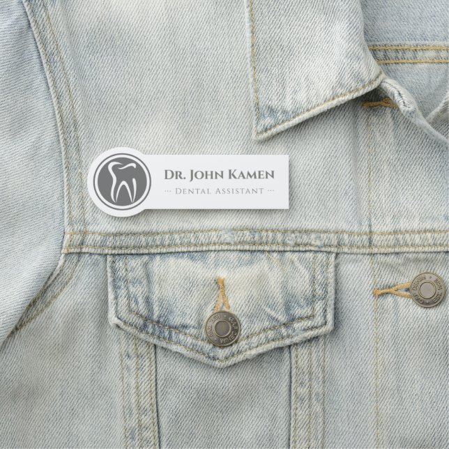 Dental Assistant | Teeth Logo Name Tag (In Situ)