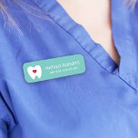 Dental Assistant Tooth Heart Teal Dentist Name Tag<br><div class="desc">Dental Assistant Tooth Heart Teal Dentist Name Tags.</div>