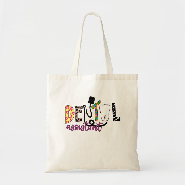Dental Assistant Tote  Bag (Front)