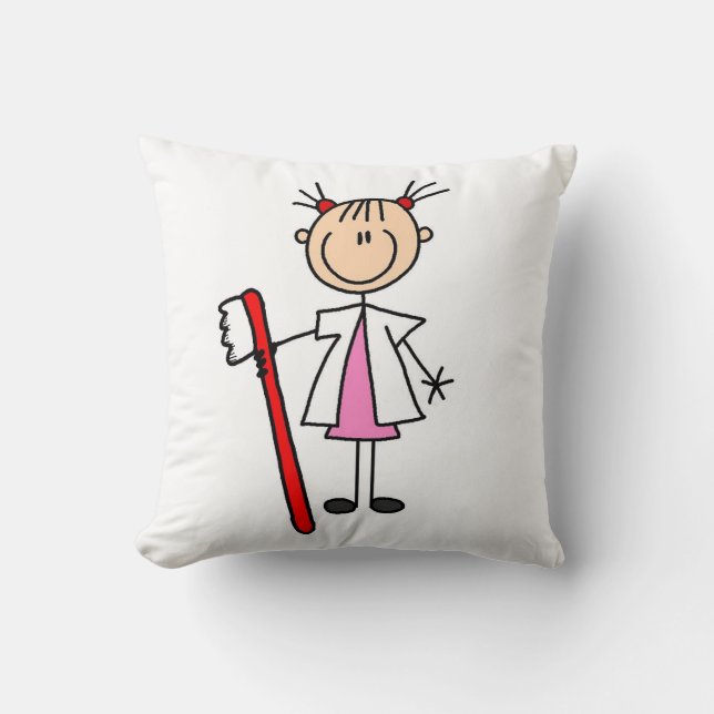 Dental Assistant With Toothbrush Cushion (Front)