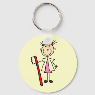 Dental Assistant With Toothbrush Key Ring