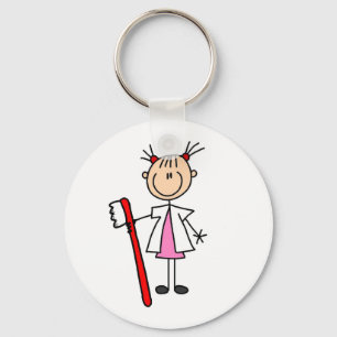 Dental Assistant With Toothbrush Key Ring
