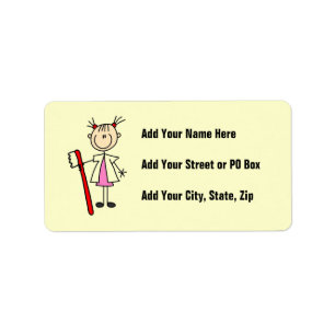 Dental Assistant With Toothbrush Label