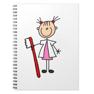 Dental Assistant With Toothbrush Notebook