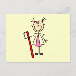 Dental Assistant With Toothbrush Postcard