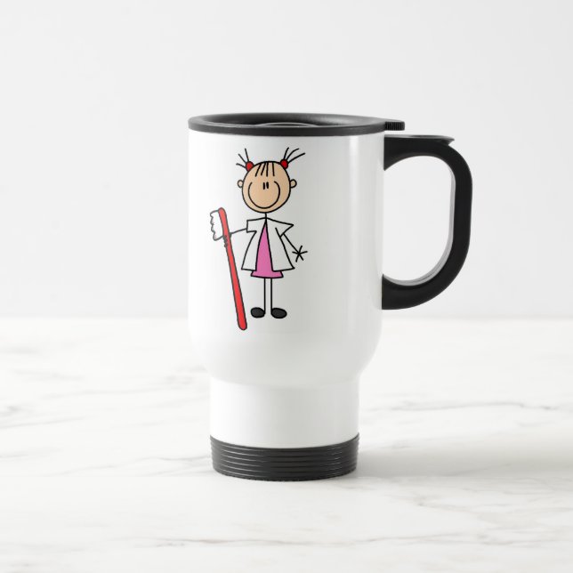 Dental Assistant With Toothbrush Travel Mug (Right)