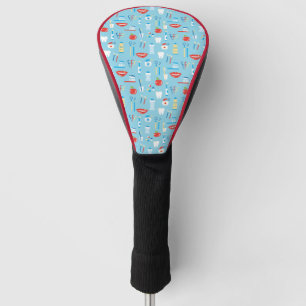 Dental Blue Pattern Golf Head Cover