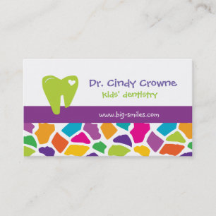 Dental Business Card Cute Giraffe Kids