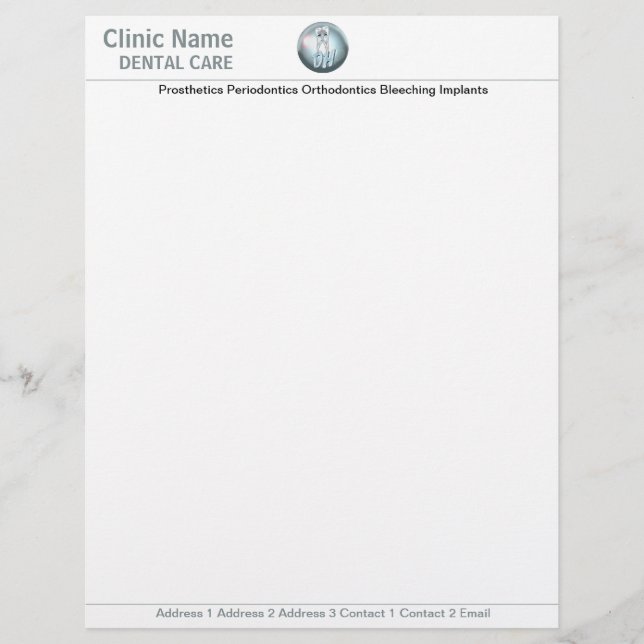 Dental Care Customised Letterhead (Front)