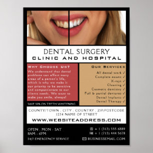 Dental Care, Dentistry, Dentist Advertising Poster