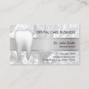 Dental Care Elegant Marble Dentist Appointment Card
