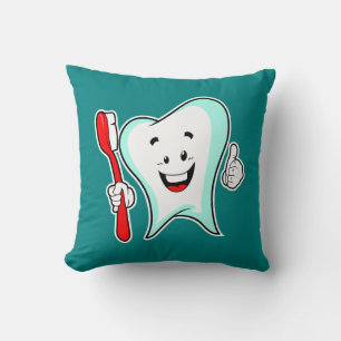Dental Care Happy Tooth with Toothbrush Cushion
