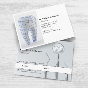 Dental Care Orthodontist modern appointment card