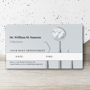 Dental Care Orthodontist modern dentist tools Appointment Card
