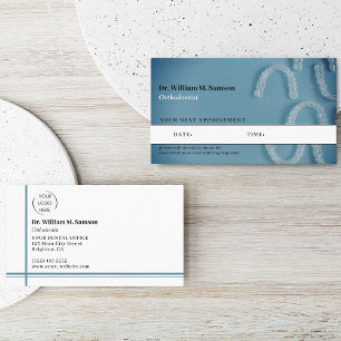 Dental Care Orthodontist modern invisible aligner Appointment Card