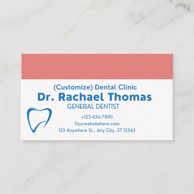 Dental Care Professional Appointment Card (Front)