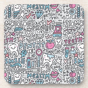 Dental Cartoon Pattern Coaster