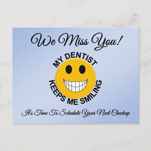 Dental Checkup Appointment Reminder Postcard (Front)