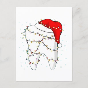 Dental Christmas Dunny Dentist Holiday  Announcement Postcard
