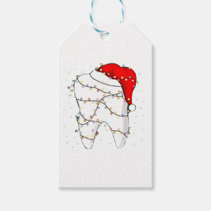 Dental Christmas Dunny Dentist Holiday  Gift Tags