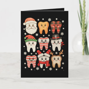 Dental Christmas Teeth Squad Cute Dentist Crew Xma Card