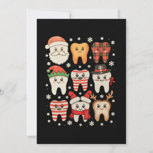 Dental Christmas Teeth Squad Cute Dentist Crew Xma Invitation