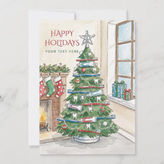 Dental Christmas Tree Dentist Christmas Holiday Card