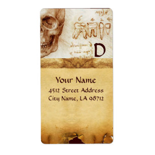 DENTAL CLINIC ,DENTIST MONOGRAM ,Antique Parchment