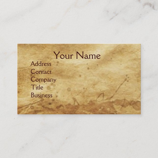 DENTAL CLINIC ,DENTIST MONOGRAM ,Antique Parchment Business Card (Front)