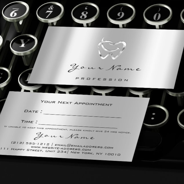 Dental Clinic Dentist Silver Logo Gray Appointment (Creator Uploaded)